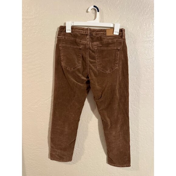 Dear John Blaire Corduroy High Rise Straight Cotton & Spandex Brown Retro Jeans - Picture 8 of 12